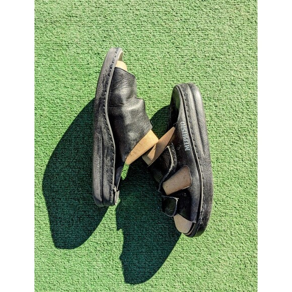 USED Mephisto Mules 2-Strap Leather w/Removable Footbed Sandals FAIR Condition - Picture 3 of 11